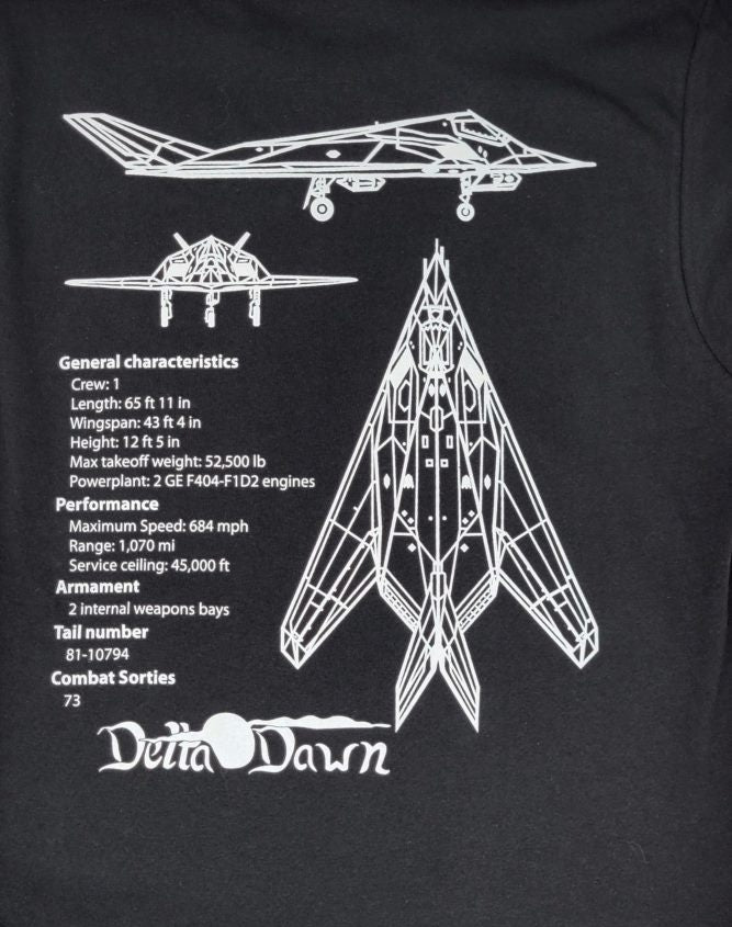 Delta Dawn F-117 T-shirt – Museum of Aviation Foundation, Inc.
